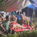 Sambil Ngopi Bersama Warga Kasat Samapta Polres Bengkalis Sampaikan Pesan Pemilu Damai