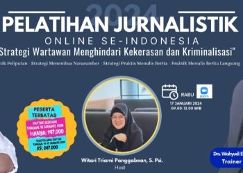 PJC Bakal Gelar Pelatihan Jurnalistik Online Se-Indonesia, Minat Daftar Hubungi Nomor 085272009219