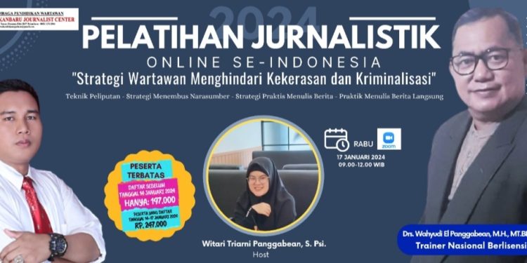 PJC Bakal Gelar Pelatihan Jurnalistik Online Se-Indonesia, Minat Daftar Hubungi Nomor 085272009219