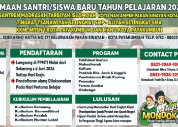 PPMTI Koto Nan Ampek Pakan Sinayan Sudah Buka Pendaftaran Santri-Wati