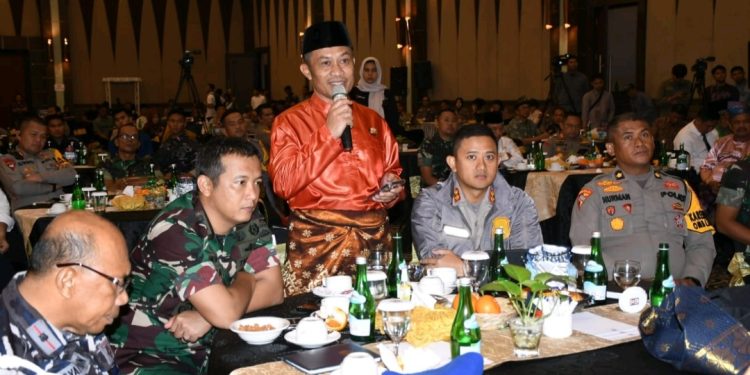 Ikuti Rapim TNI Polri, Wabup H Bagus Santoso Sampaikan Persoalan Abrasi dan Narkoba
