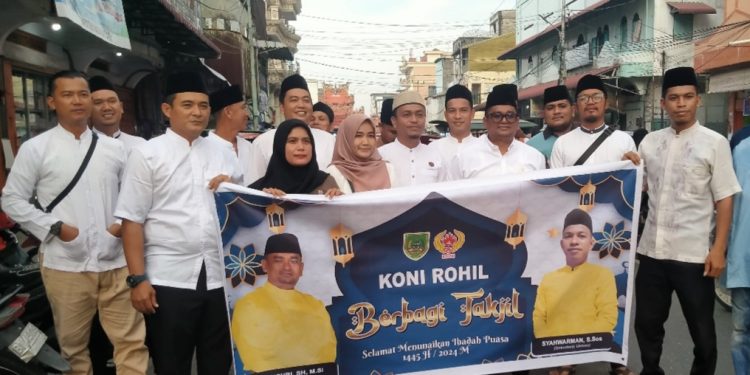 Keluarga Besar KONI Rohil Berbagi Takzil dan Gelar Buka Puasa Bersama