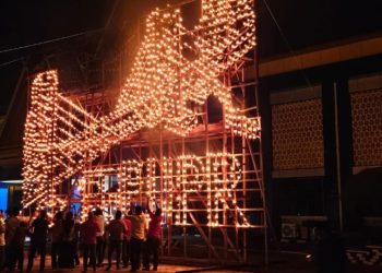 Meriahkan Malam 27, PUPR Bengkalis Semarakan Lampu Colok