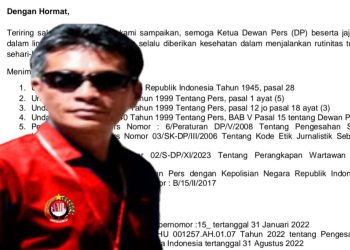 Tegakkan UU Pers, AMI Resmi Laporkan Media dan Teva Iris ke Dewan Pers
