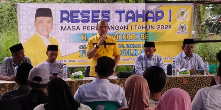 Anggota DPRD Rohil H Jasmadi Kori Dapil 1 Reses Masa Sidang 1 2024