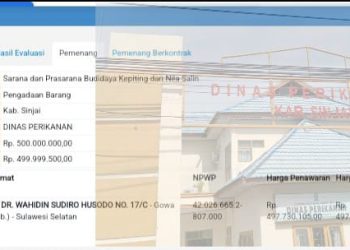 Begini Kronologis Proyek Pengadaan Budidaya Kepiting di Dinas Perikanan Sinjai Senilai Rp500 Juta Tahun 2023