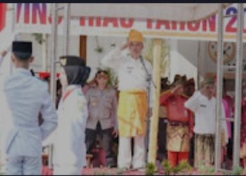 Hut Provinsi Riau ke 66, Bupati Rohil Sampaikan Amanat Gubri