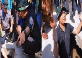 Tak Sungkan dan Tidaklah Pencitraan, Sekdako Ikut serta Masuk Gorong Bersama Pj Wako