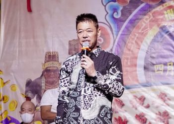 Bupati Rohil Letakan Batu Pertama Pembangunan Kelenteng Yin Ang Tuah