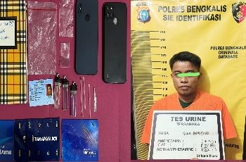 Team Opsnal Sat Narkoba Polres Bengkalis Amankan Tsk Reno di Kediaman