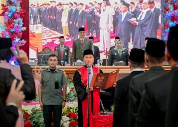 Syaiful Ardi Pimpin Sidang Paripurna Pelantikan 45 Anggota DPRD Kab Bengkalis Periode 2024-2029