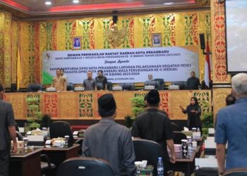 Rapat Paripurna Laporan Reses Dipimpin Ketua DPRD Pekanbaru Muhammad Sabarudi