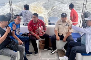 Tim Stafsus Kemenko Infrastruktur Tinjau Pembangunan Jembatan Penghubung Pulau Bengkalis dengan Daratan Sumatera