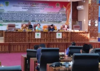 DPRD Rohil Agenda Ulang Paripurna Penyampaian RANPERDA Tentang APBD Tahun 2023
