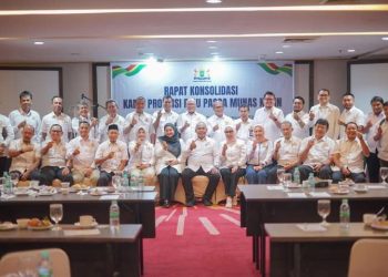 Masuri S.H Ketua Kadin provinsi Riau pimpinan Rapat Konsolidasi Kadin Riau, Pasca Munas tingkat Nasional Selesai