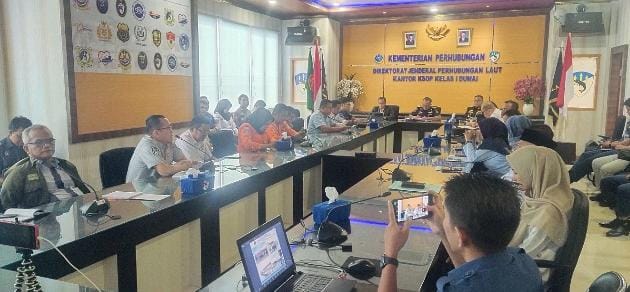 Jasa Raharja Cabang Dumai Hadiri FKLL Di Kantor KSOP Tinggat I Dumai untuk Persiapan Penyelenggaraan Angkutan Lebaran 1446H