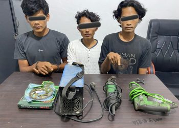 Polsek Pinggir Berhasil Bekuk 3 Pelaku Pencurian