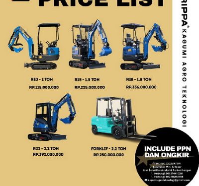 Tak Diragukan Lagi! Mini Excavator Produk Sangat Handal Kualitas Tinggi, Cek Price list