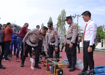 Polres Rohil Gelar Apel Kesiapsiagaan Penanggulangan Karhutla