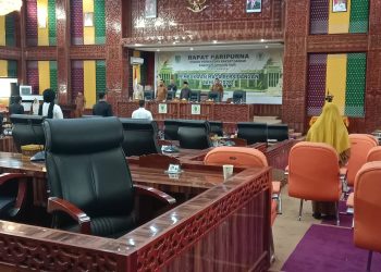 15 dari 45 angota DPRD Rohil hadir diRapat Paripurna DPRD Pembukaan Masa Persidangan I Tahun 2026.