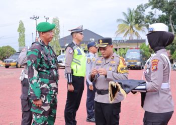 Polres Rohil Gelar Apel Operasi Keselamatan Lancang Kuning 2026, Fokus Edukasi dan Pencegahan Laka Lantas