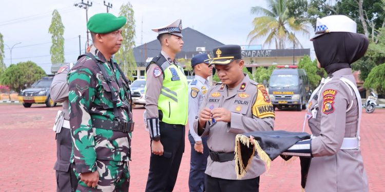 Polres Rohil Gelar Apel Operasi Keselamatan Lancang Kuning 2026, Fokus Edukasi dan Pencegahan Laka Lantas