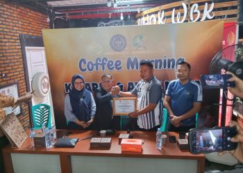 Coffee morning Kalapas Bagansiapiapi dengan insan pers turut hadir direktur Utama PJC Drs. Wahyudi El Panggabean, M.H.