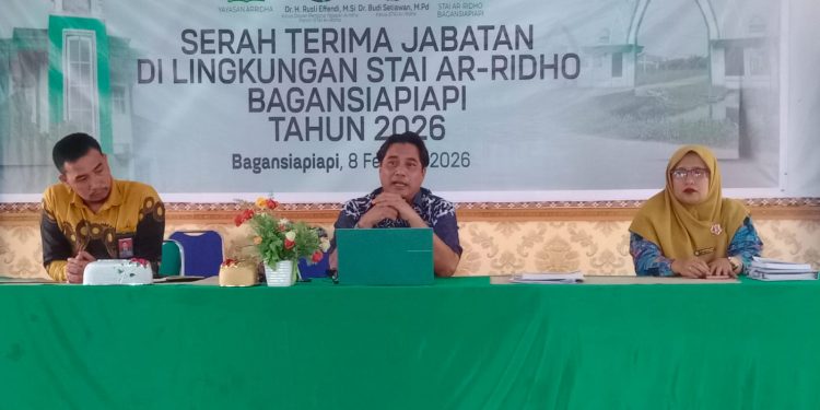 STAI Ar Ridho Bagansiapiapi Gelar Sertijab Pejabat Struktural dan Persiapan Transformasi Menuju Institut