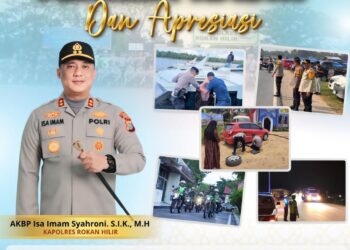 Kapolres Rohil ucapkan terima kasih dan apresiasi Pada Personil Polres Rohil , TNI , stakeholder , relawan; terlaksananya operasi ketupat 2026
