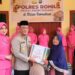 Kapolres Rohil dan ketua Bhayangkari cabang Rohil peduli kaum dhuafa bagikan 30 paket sembako