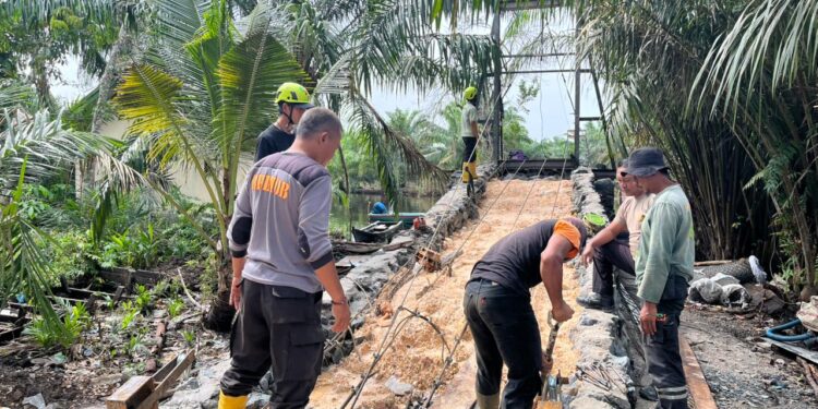 Jembatan Merah Putih Presisi di Temiang Hampir Rampung, Wujud Kepedulian Polri untuk Akses Masyarakat