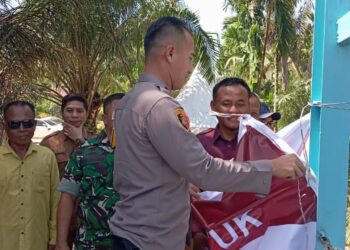 Polres Bengkalis dan unsur Forkopimcam, Daring Peresmian Jembatan Merah Putih Presisi