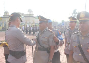 Penyegaran ; Kapolres Bengkalis Pimpin Sertijab Sejumlah PJU dan Kapolsek  beng