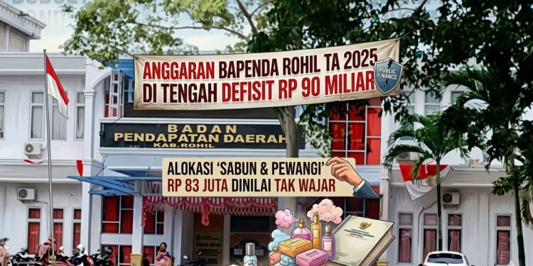 Soroti Anggaran Bapenda Rohil TA 2025: Di Tengah Defisit Rp 90 Miliar, Alokasi “Sabun dan Pewangi” Rp 83 Juta Dinilai Tak Wajar