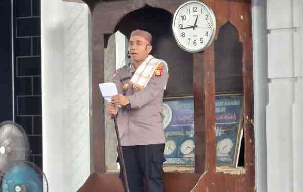 Pasca demo dipanipahan polres Rohil bersama Brimob gelar jumat sebagai cooling sytem 