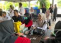 Pegawai Diskominfotik Bengkalis Antusias Ikuti Cek Kesehatan Gratis
