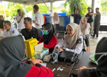 Pegawai Diskominfotik Bengkalis Antusias Ikuti Cek Kesehatan Gratis