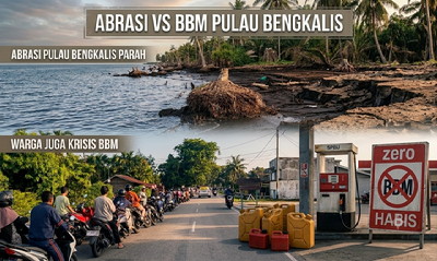 Abrasi Pulau Bengkalis Kian Parah, Warga Kini Dihantui Krisis BBM
