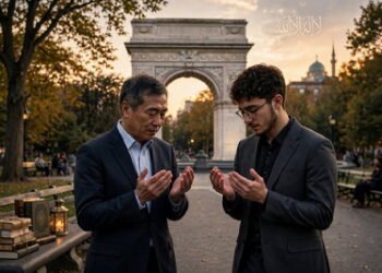 Prof Jiang Baca Syahadat di Trotoar New York, Tauhid Jadi Sorotan