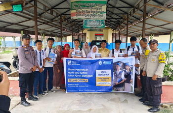 Tak Sekadar Sosialisasi SPMB, Polsek Langgam Ingatkan Siswa Waspadai Hoaks