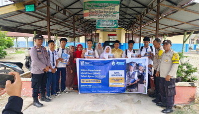 Tak Sekadar Sosialisasi SPMB, Polsek Langgam Ingatkan Siswa Waspadai Hoaks