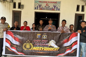 Minggu Kasih di Gereja Segati, Polsek Langgam Ajak Jemaat Jaga Keamanan
