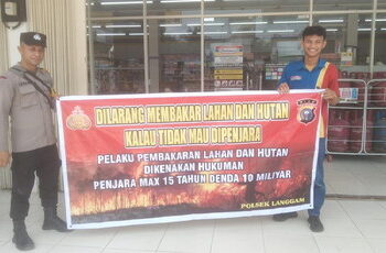 Kapolsek Langgam Tegas: Jangan Bakar Hutan dan Lahan!