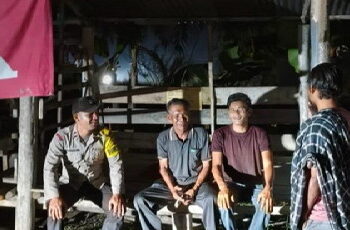 Cegah Kriminalitas, Polsek Langgam Perkuat Pos Kamling di Segati