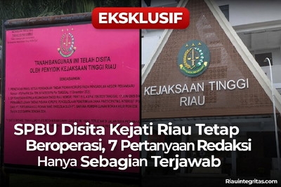 SPBU Disita Kejati Riau Tetap Beroperasi, 7 Pertanyaan Redaksi Hanya Sebagian Terjawab